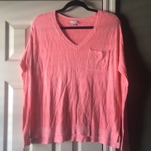 lightweight, bright pink GAP sweater